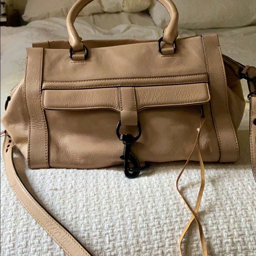 Rebecca Minkoff Beige Leather Tote Satchel